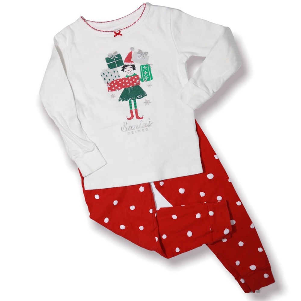 Carter's Girls Christmas Outfit 3T, Matching 2-Piece Santa's Helper